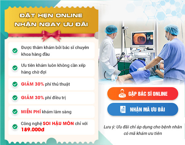 Ưu đãi lớn: chẩn đoán trĩ chỉ với189k